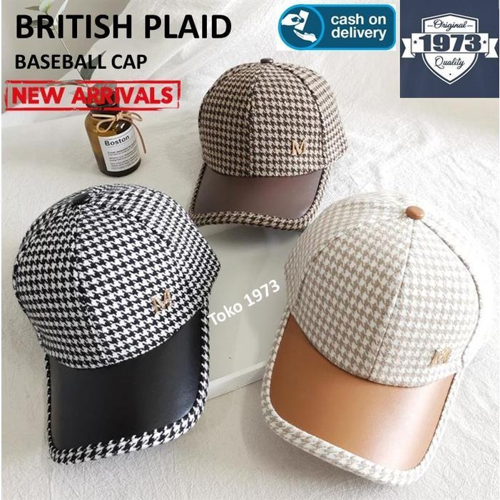 BISA GRAB Baseball cap : BRITISH PLAID - Topi baseball topi pria topi wanita