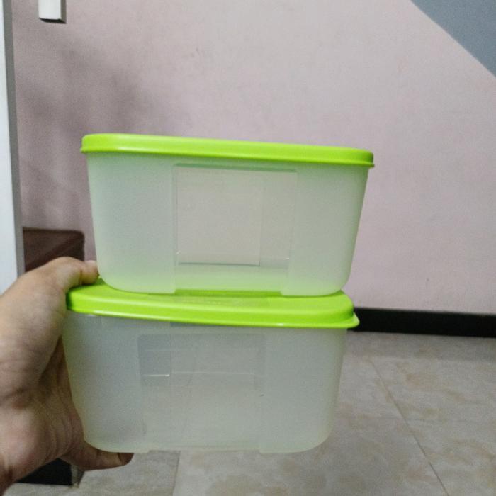 Wadah Makanan Tupperware Freezermate 650ml - 2pc Hijau Merah Buah