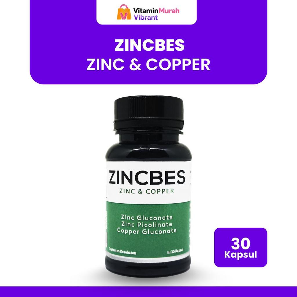 ZINCBES SUPLEMEN KESEHATAN ISI 30 & 100 KAPSUL - ZINC & COPPER - PICOLINATE