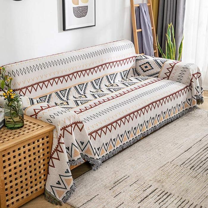 Bohemian Cover Sofa Sarung Sofa Selimut Vintage Nordic Dekorasi Kain