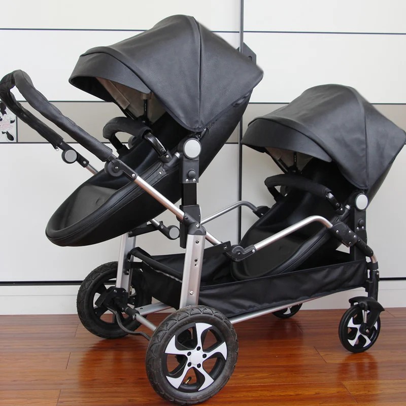 New Eggshell Twin Stroller Two-way Twin Stroller 2-in-1 Twin Children's Stroller Double Sleeping