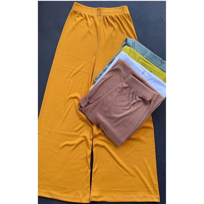 Best Seller Celana Kulot Rajut Premium Jumbo Bigsize Melar Nyaman Tebal Original