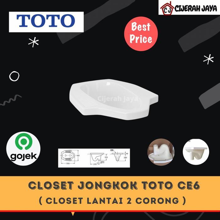 Toto Ce6 / Closet Jongkok Toto Ce6 / Kloset Toto Lantai 2 Corong