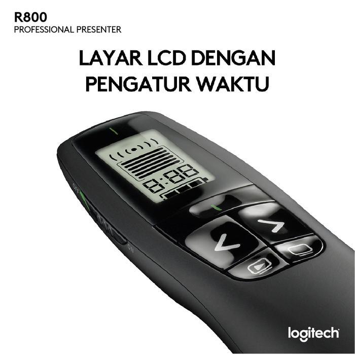 Logitech R800 Remote Pointer Presentasi Wireless Laser Hijau
