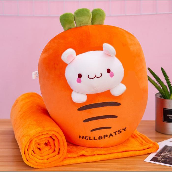 Balmut boneka bisa jadi bantal selimut penghangat tangan boneka/Selimut lipat dalam boneka bahan