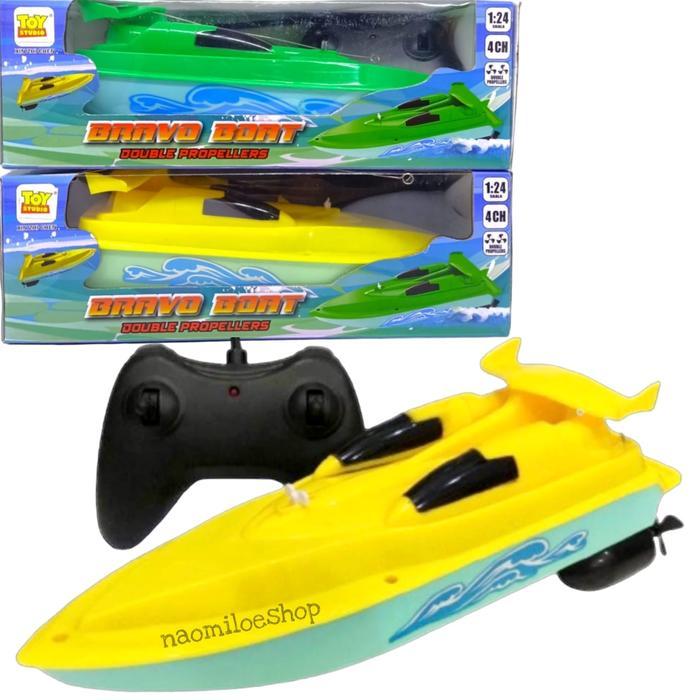 Playgro Omocha - High Speed Boat Rc Anak Rc Kapal Speed Boat Radio Remote Contro