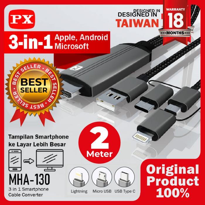 Koopgadget - Kabel For Iphone To Hdmi Micro Usb Xiaomi Type C Samsung Digital Av Ke Tv