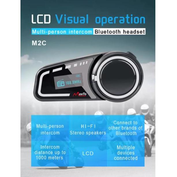 INTERCOM MAXTO M2C 6 RIDER INTERCOM BLUETOOTH HELM