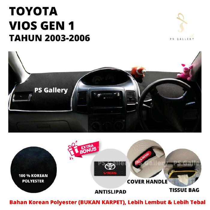 Alas Dasbor Mobil Vios Gen 1 Tahun 2003-2006 Aksesoris Cover Dashboard Premium