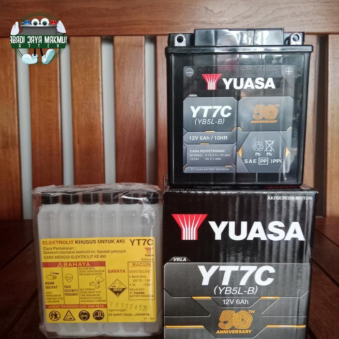 Aki Motor Yamaha Jupiter MX, Bajaj Pulsar 135cc Yuasa YT7C Aki Kering