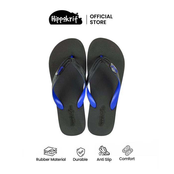 Aerostreet - Sandal Jepit Pria Rubber Dewasa Anti Slip - Ultra Bold / Navy Flip Flops