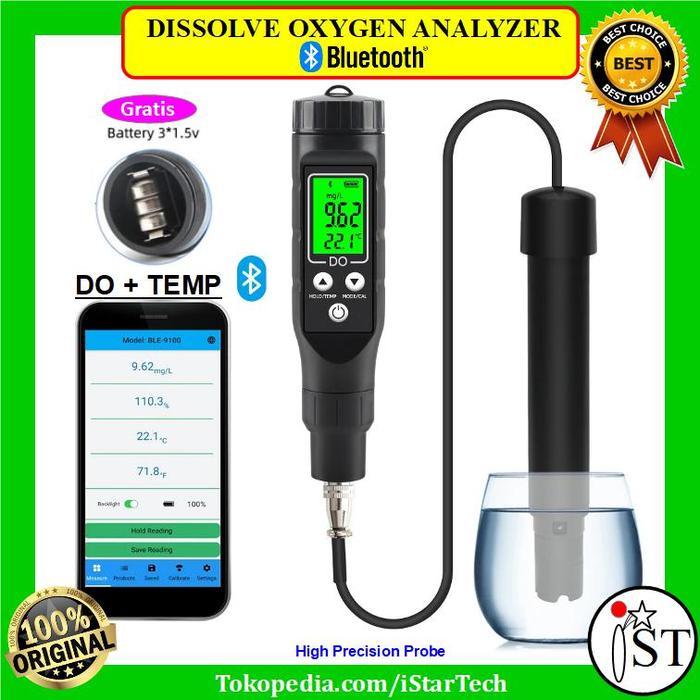Dissolved Oxygen Meter DO9100 DO Tester Oksigen Water Air Disolved O2