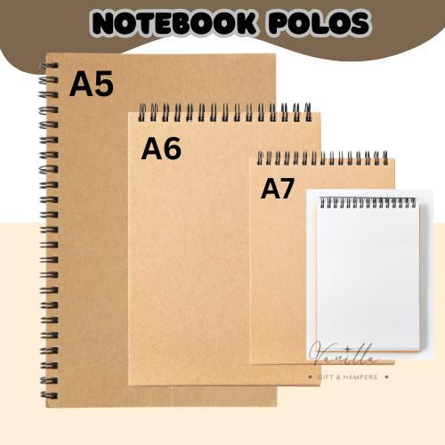 Notebook Journal Sketchbook Buku Catatan Polos A5/A6/A7 Buku Sketsa Buku Saku Memo Notes Spiral