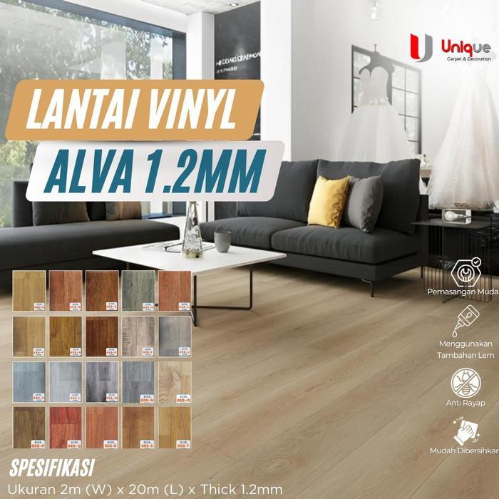 Karpet Vinyl Lantai Motif Kayu / Vinyl Alva Meteran Untuk Lantai