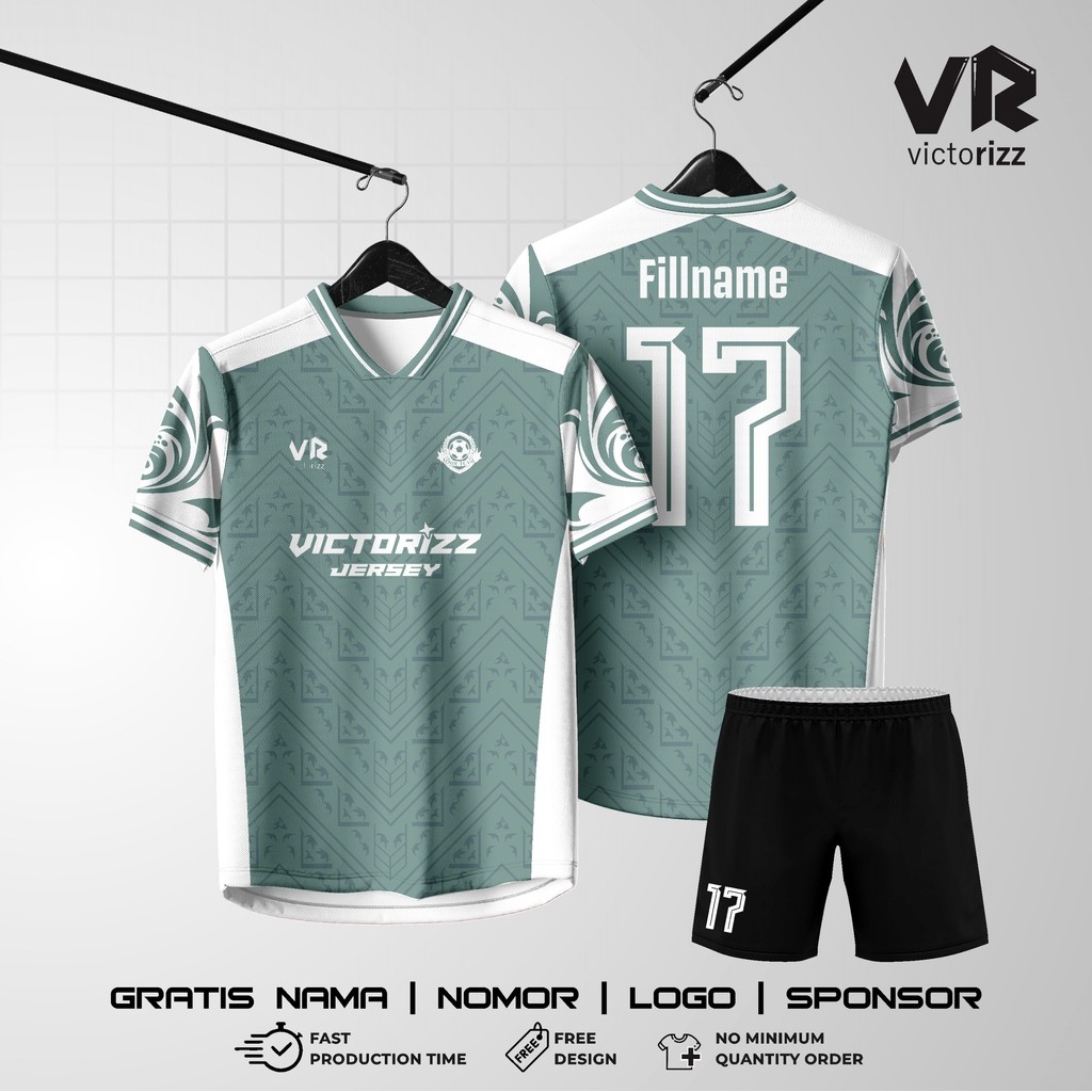 JERSEY FULL PRINTING FREE CUSTOM DESIGN CUSTOM NAMA DAN NOMOR | JERSEY FUTSAL/SEPAK BOLA/BADMINTON/V