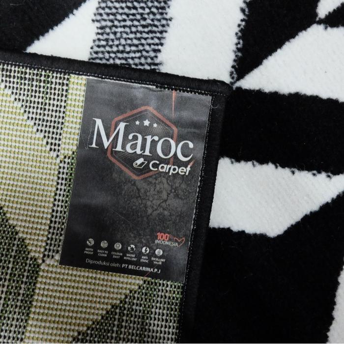 MAROC Karpet 80x200 cm BW 02 Monokrom Local, Karpet Lantai, Karpet Bulu