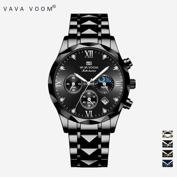 VAVA VOOM 2741 Jam Tangan Chrono Aktif pria elegan strap analog anti air bergaransi 100% Ori water