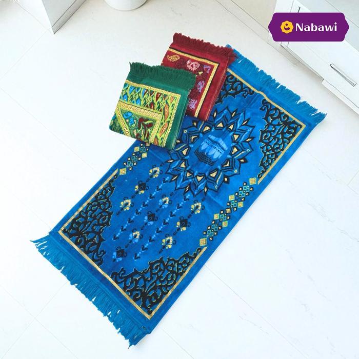 ASLI Sajadah Velteksa Tanggung 300gr Motif Turki BuluTebal Sajadah Travel LembutSouvenir Oleh Oleh