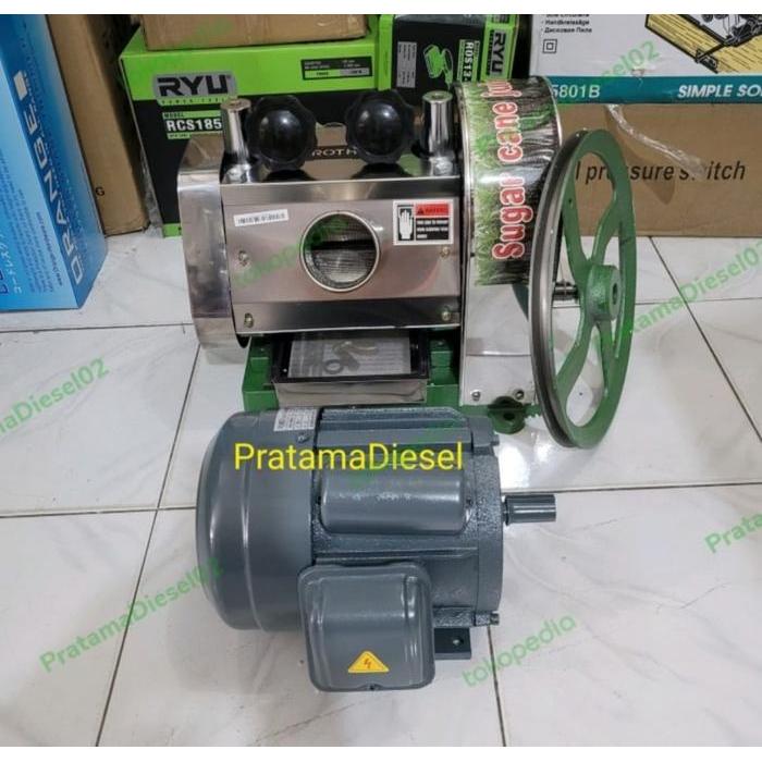 Paket Mesin Peras Tebu Listrik+Dinamo Elektromotor - Tanpa Rangka