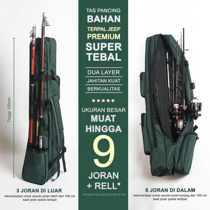 Tas Pancing Bahan Tebal Dan Premium Bahan Kanvas Terpal Jeep 120Cm