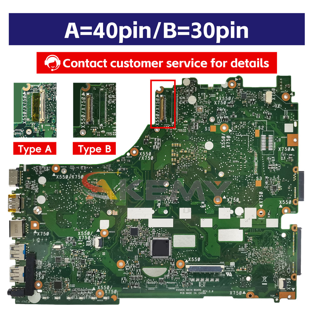 X550ZE F550ZE Laptop Motherboard For ASUS VivoBook X550Z K555Z X550ZE K550ZE A550ZE A555Z VM590Z
