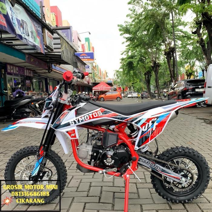 MOTOR MINI TRAIL 110CC SYMOTOS-06 MANUAL RING 14/12 MESIN 4TAK - Merah