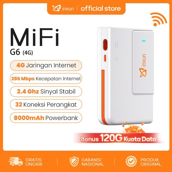 Terlaris Best Quality 100% Original Xinxun G6 Modem Wifi Portable Wifi6 4G Lte + Bonus 120Gb 12