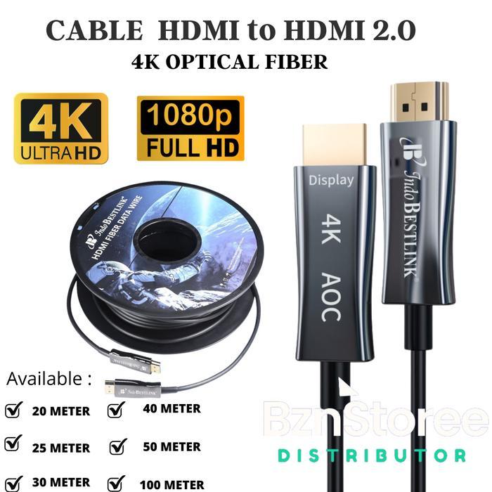 Kabel hdmi to hdmi optical 4k 25meter / Kabel hdmi optic 25m 4k PREMIUM