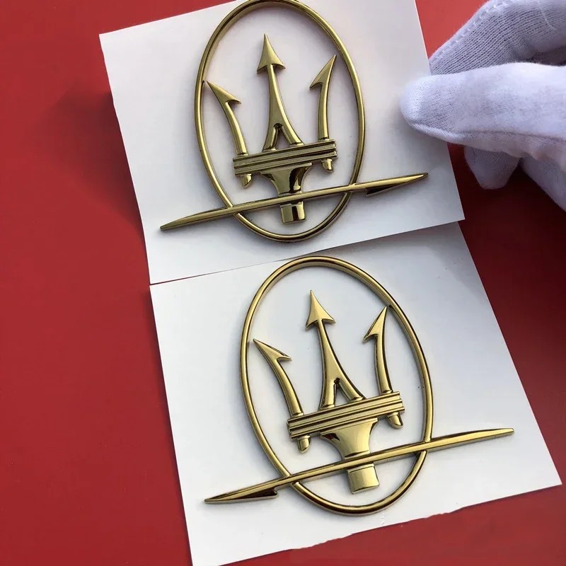 Trunk Badge Side Emblem Car Body Sticker Decals Fender for Maserati Logo Levante Quattroporte Ghibli