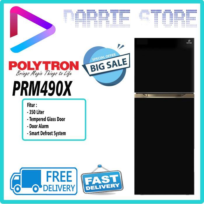 POLYTRON PRM490X Kulkas 2 Pintu Belleza 350 Liter PRM 490X PRM490