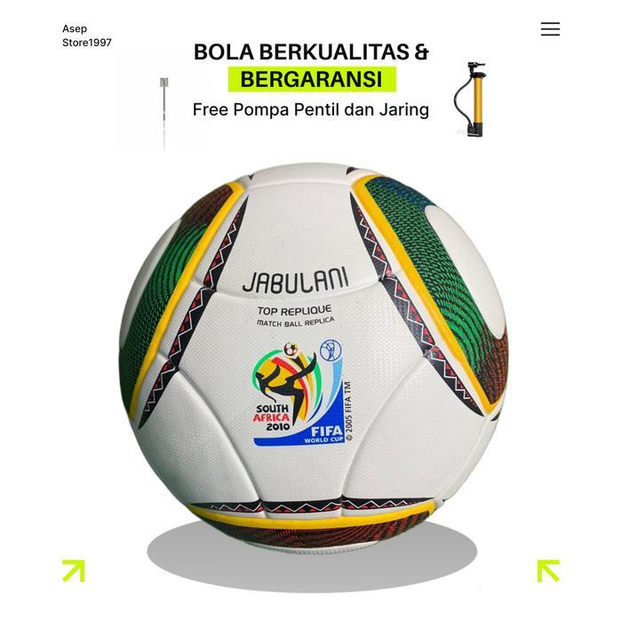 Jabulani Bola Sepak Jabulani Prees Mesin Original Size 5 untuk Turnamen Bahan PU Waterproof Free