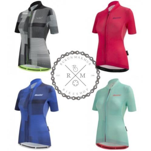Terbaru Best Quality 100% Original Santini Delta Kinetic Women Road Cycling Jersey Slim Fit With