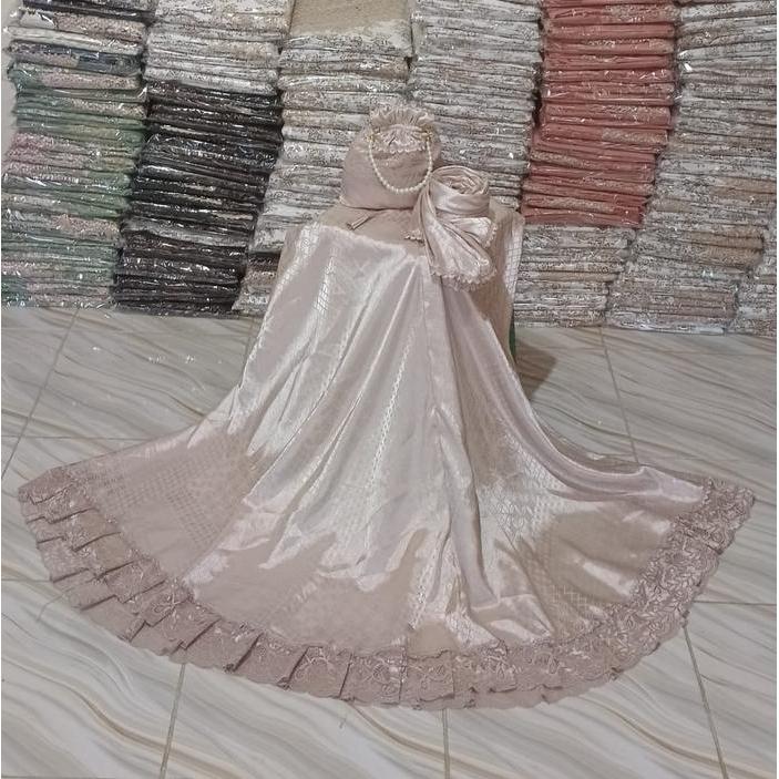 TERLARIS Mukena 2in1 Dewasa Ai Collection Terbaru Jaguar Renda Rempel Mewah Cantik dengan Detail