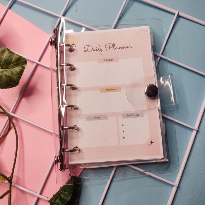 1 Paket Binder A7 Budgeting Keuangan Financial Planner Buku Catatan Agenda Cashflow Tabungan Target