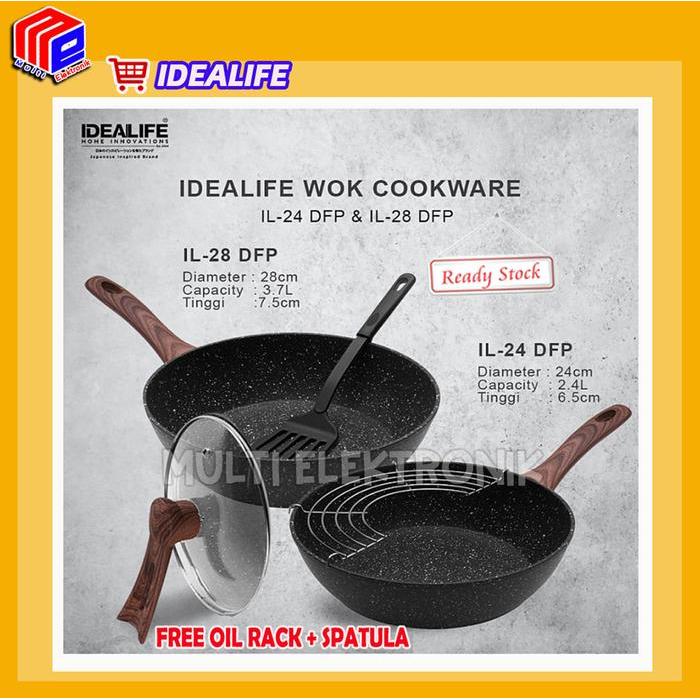 Deep Frypan Idealife Cookware - Panci Penggorengan Anti Lengket