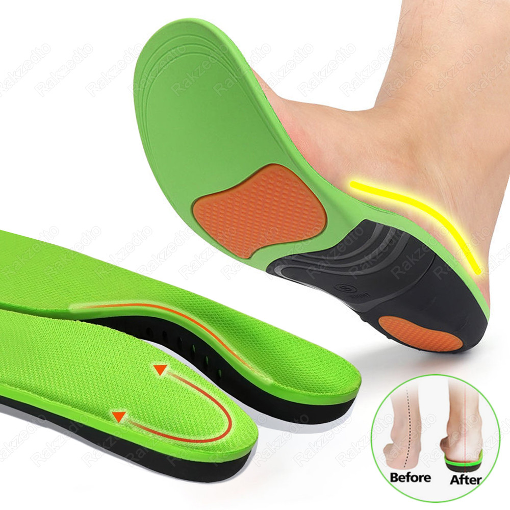 High Arch Support Orthotic Insoles for Flat Feet Plantar Fasciitis Insoles for Shoes Man Woman Gel