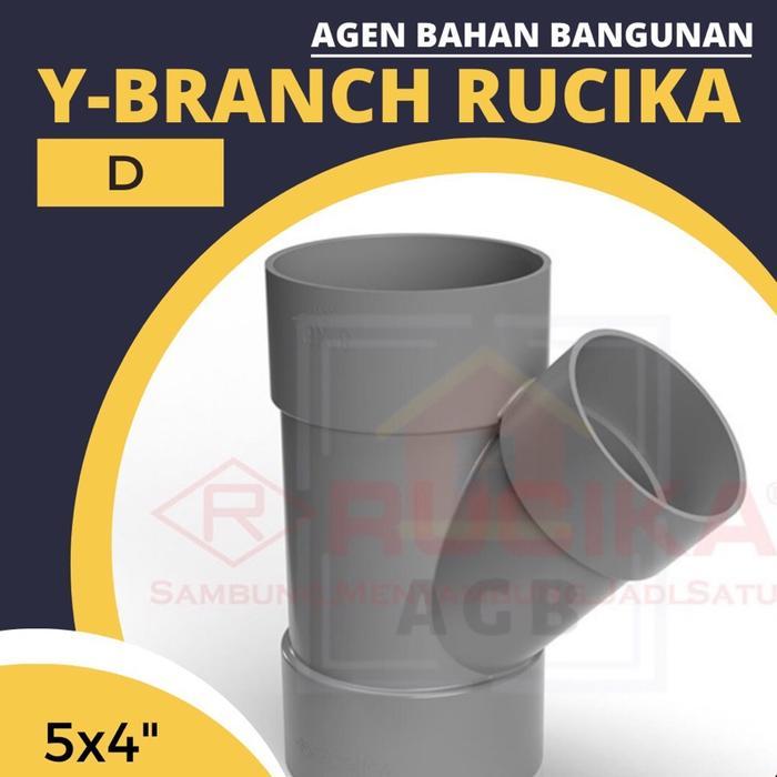 Fitting Pvc Way Y-Branch/Sambungan Pipa Way Y 5" X 4" D Rucika(Satuan) New