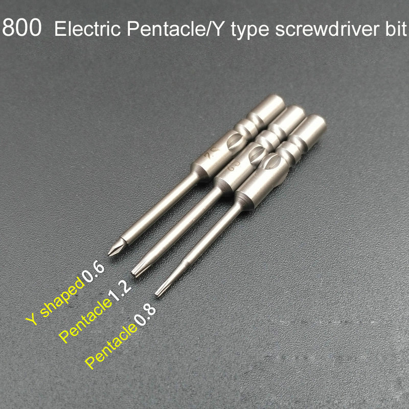 3 Buah/Lot 800 4Mm Batang Obeng Listrik Magnetik Tipe Y & Set Alat Tangan Bit Obeng Torx Bintang Pen