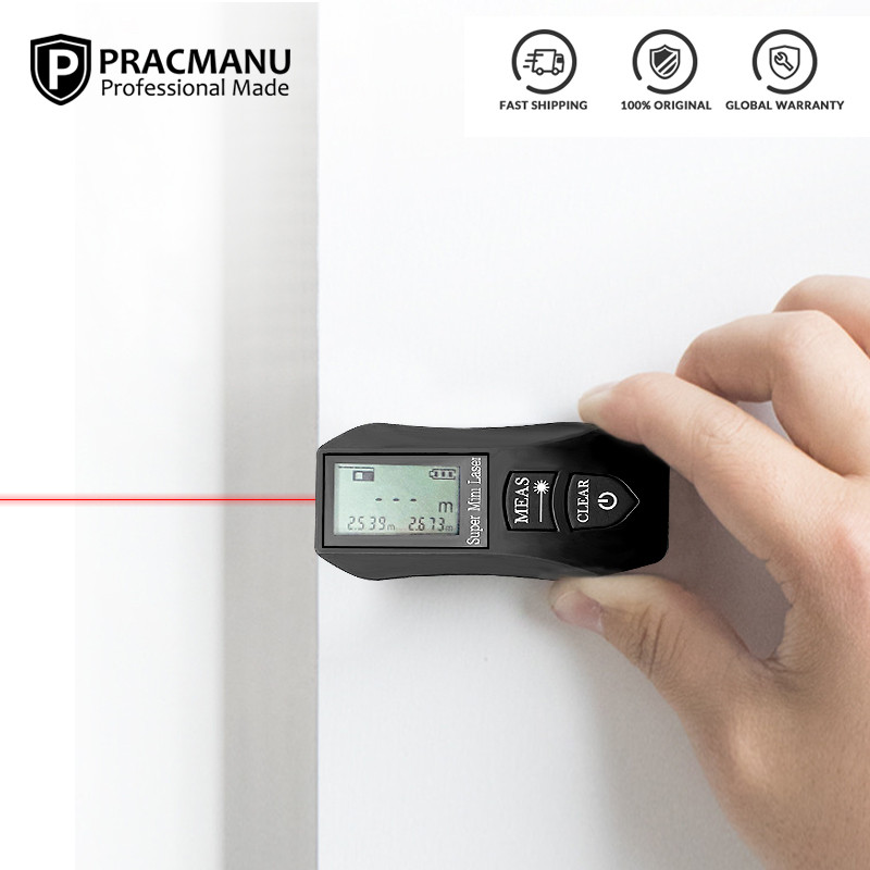 Pracmanu Pengukur Jarak Laser Mini 30M Alat Konstruksi Pengukur Jarak Laser Digital Pengukur Jarak U