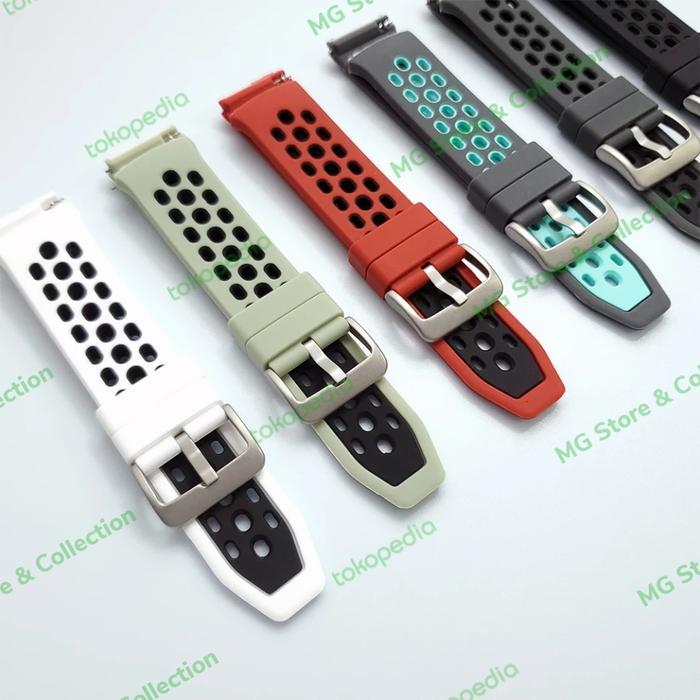 Premium Strap Silicone For Watch Huawei Gt 2E / Gt2E 46Mm Design Multihole Two Color Original