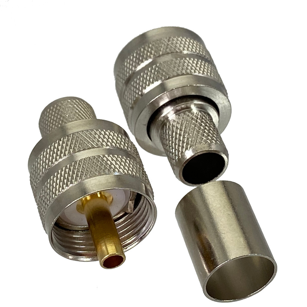 10pcs connector PL259 UHF male crimp RG8 LMR400 RG213 RG165 RG214 RG393 Cable RF Coaxial Wire