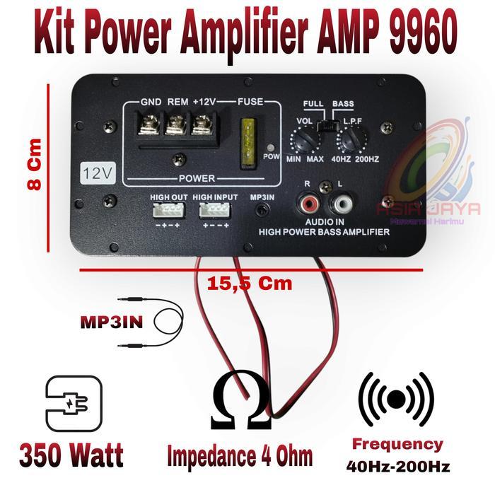 Kit Amplifier Subwoofer Mobil 12V AMP 9960