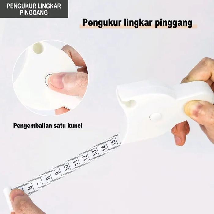 "New" Meteran Badan / Pita Ukur Badan / Meteran Gulung Alat Pengukur Lingkar Tubuh Otomatis