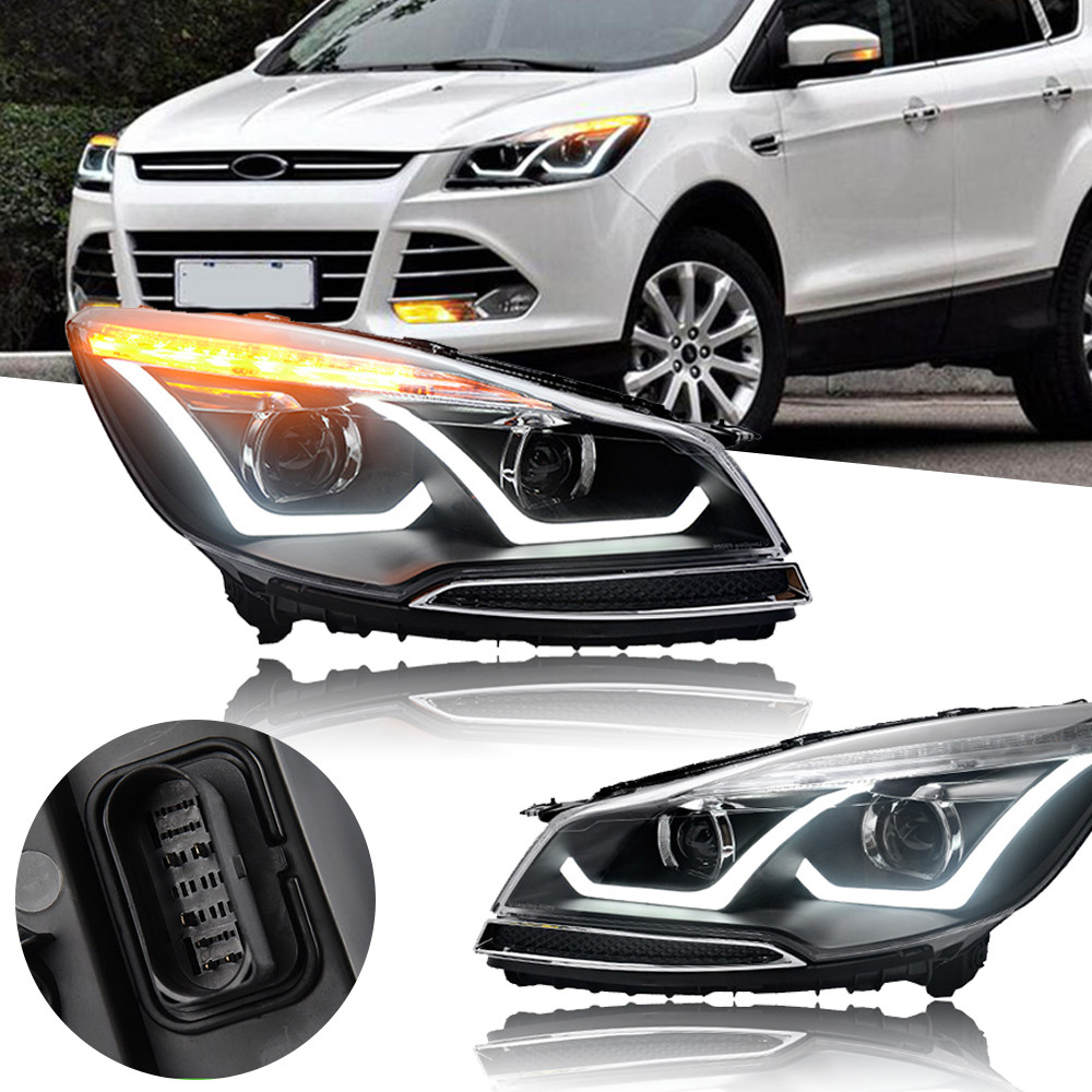 Headlight For Ford Kuga LED Headlights 2014-2016 Escape Head Lamp Car Styling DRL Signal Projector