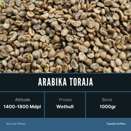 green Bean biji kopi Wethull Toraja  - 1 kg