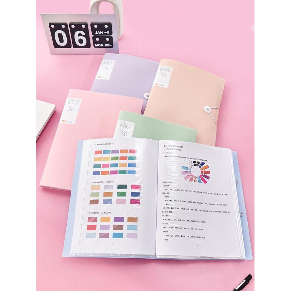 "New" map dokumen aesthetic A4 map folder f4 clear holder Document Keeper/map plastik dokumen - Qiqi