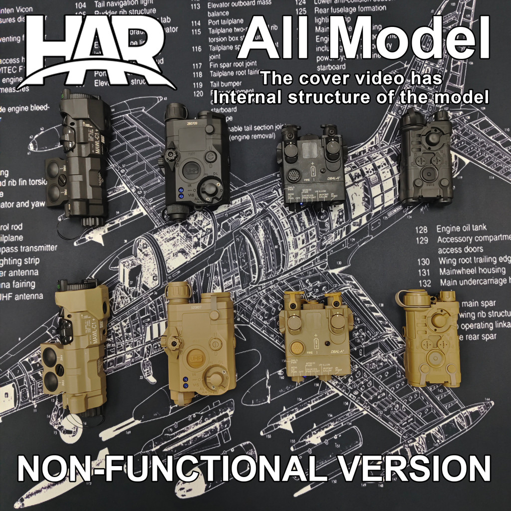 Wadsn Airsoft Dbal A2 Peq 15 Mawl C1 Ngal No Function Version Laser Battery Box Dummy Indicator