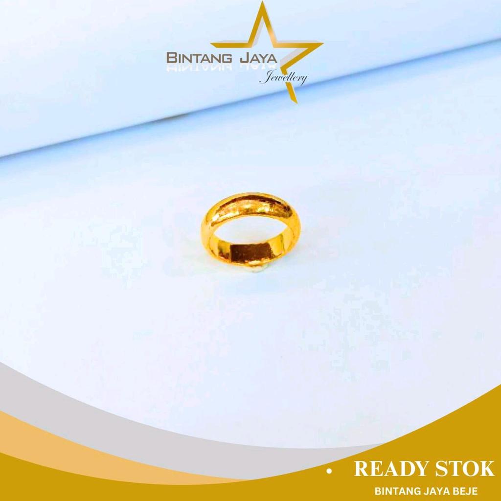 Cincin Emas LM99 Belah Rotan - Kadar LM99 - Berat 10gr - Size 11 - Beratnya Bikin Percaya (TMG)