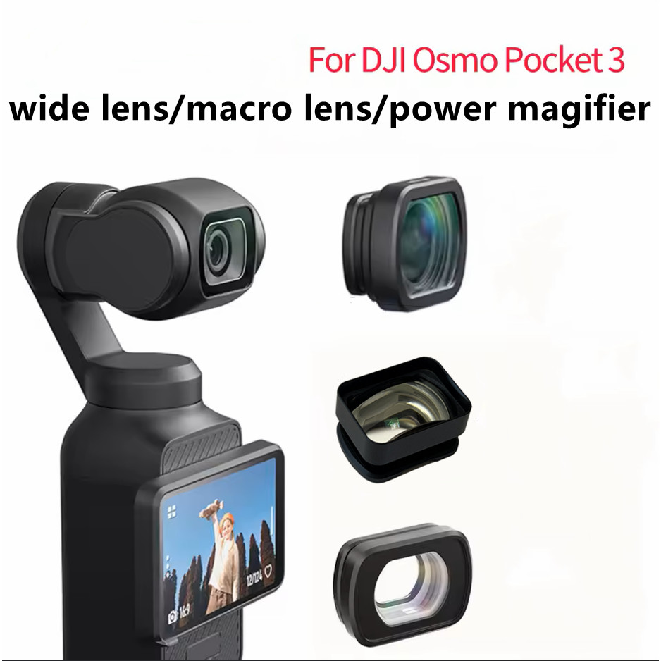 Lens For DJI Osmo Pocket 3 Magnetic Wide Angle Lens /Macro Lens Optical Glass Wide-angle Filter
