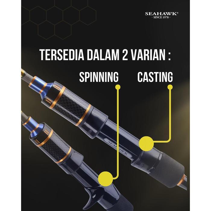 Joran Pancing Slow Jigging - Seahawk Slow Master 632 Overhead & Spinning Terlaris